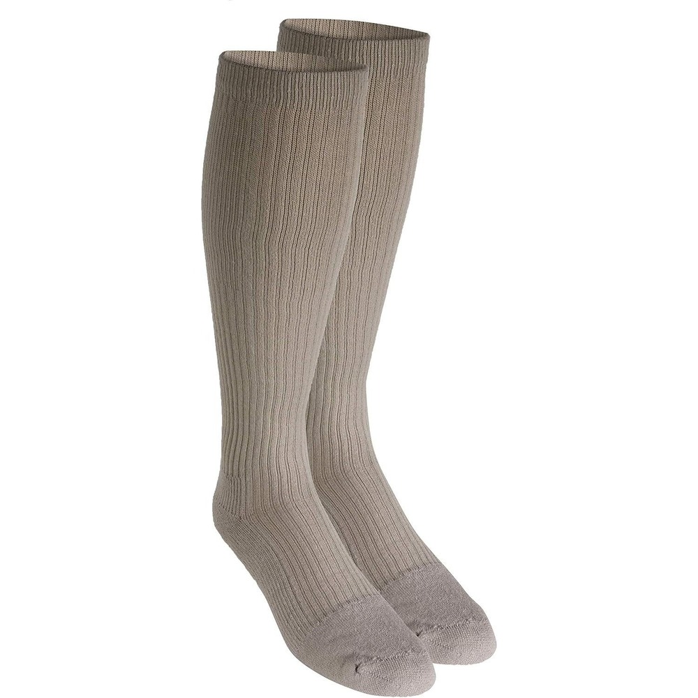 Truform Men's 15-20 mmHg Knee High Cushioned Athletic Socks - Tan - M